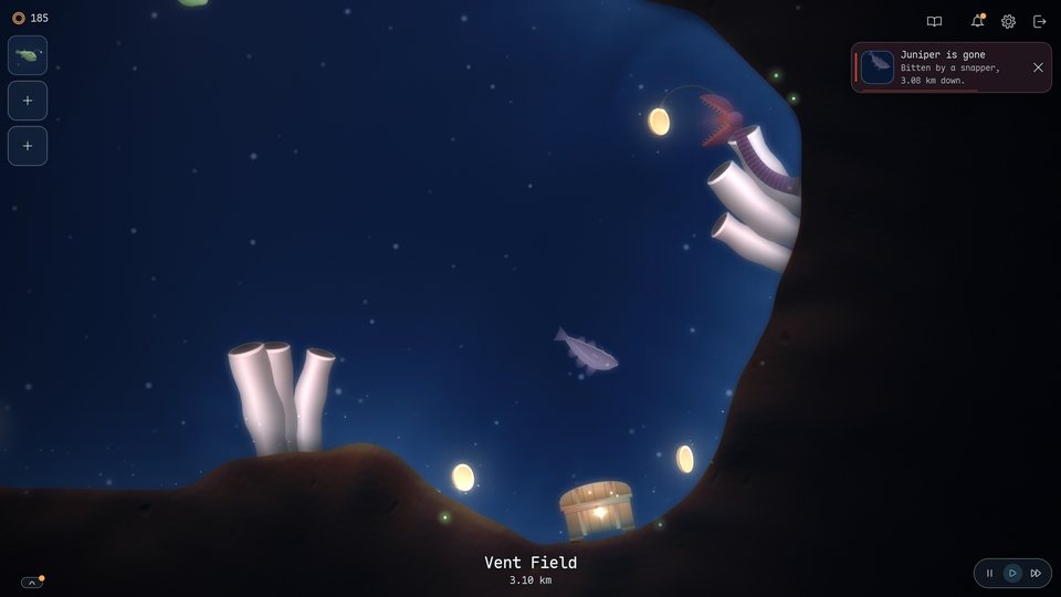 A lost fish lying by the chest it swam for