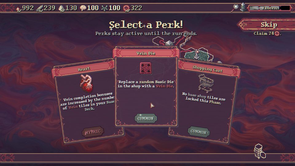 Choosing a perk